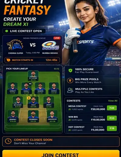 Dream11 (dream11 register) fantasy cricket & matchday visual 3